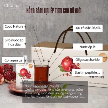 Nước Hồng Sâm Chunho Ncare 30 Gói - Dành cho Người Lớn - Giá ưu đãi 1,5tr - Tăng sức đề kháng 7
