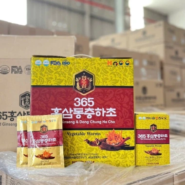 Nước Hồng Sâm Đông Trùng Hạ Thảo 365 Hansusam - Tăng đề kháng, giảm cân, 20/60 gói, 580.000 VND
