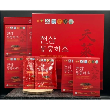 Nước hồng sâm đông trùng hạ thảo Hàn Quốc 30 gói 50ml Giá 375.000 tăng sức khỏe 2 Nước hồng sâm đông trùng hạ thảo Hàn Quốc 30 gói 50ml Giá 375.000 tăng sức khỏe 2