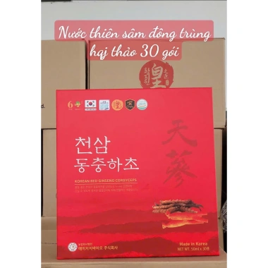 Nước hồng sâm đông trùng hạ thảo Hàn Quốc 30 gói 50ml Giá 375.000 tăng sức khỏe