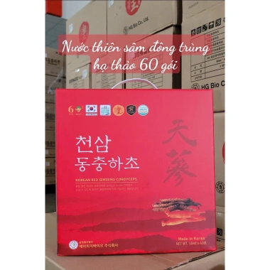 Nước hồng sâm đông trùng hạ thảo Hàn Quốc 30 gói 50ml Giá 375.000 tăng sức khỏe