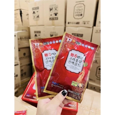 Nước hồng sâm Gold 6 năm tuổi Hàn Quốc 70ml - Hộp 60 gói, tăng dung tích, 315.000đ 6