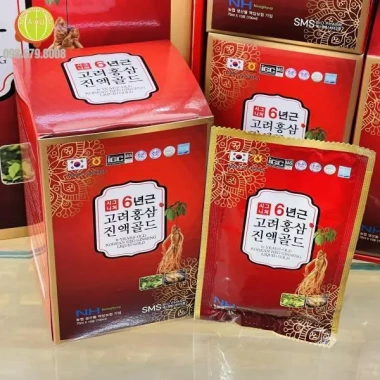 Nước hồng sâm Gold 6 năm tuổi Hàn Quốc 70ml - Hộp 60 gói, tăng dung tích, 315.000đ 7