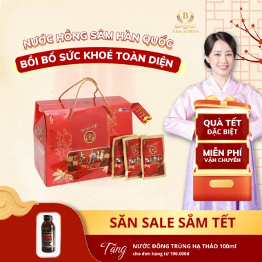 Nước hồng sâm Hàn Quốc cao cấp 30 gói 70ml - Cải thiện sức khỏe, chỉ 659.000 VND