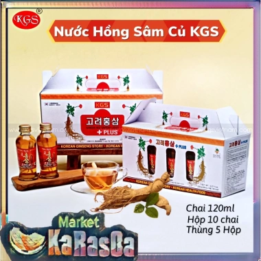 Nước Hồng Sâm Hàn Quốc KGS 10 chai 120ml - Giá ưu đãi 350.000, tăng sức đề kháng
