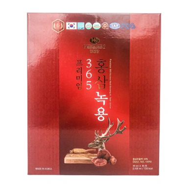 Nước Hồng Sâm Linh Chi Nhung Hươu Hankwanjang 70ml x 60 gói - Giảm giá 820k KOREPHARMA