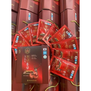 Nước Hồng Sâm Nhung Hương Linh Chi 365 Hàn Quốc - Hộp 20 gói, Sẵn Hàng, Giá Ưu Đãi 283.000đ 5