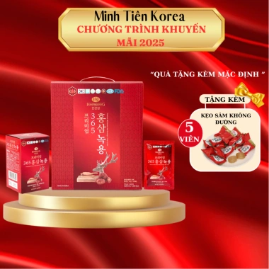 Nước Hồng Sâm Nhung Hươu Linh Chi 365 Hankwanjang 70ml x20 - Bổ sức khỏe, tăng đề kháng, 449.000₫