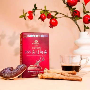 Nước Hồng Sâm Nhung Hươu Linh Chi 365 Hankwanjang 70ml x20 - Bổ sức khỏe, tăng đề kháng, 449.000₫