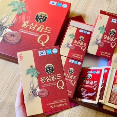 Nước Hồng Sâm Nhung Hươu Linh Chi Q Gold 30 gói 50ml - Giá 299k, tăng sức đề kháng 7