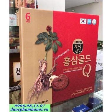 Nước hồng sâm nhung hươu linh chi Q Gold 30 gói 50ml kèm túi giấy giá ưu đãi 320.000₫ 4