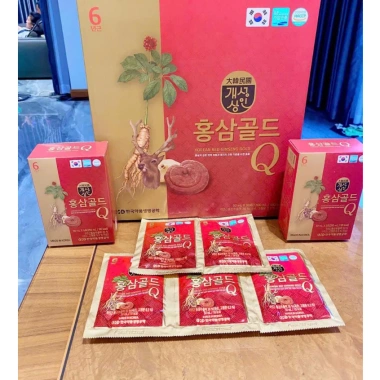 Nước hồng sâm nhung hươu linh chi Q Gold 30 gói 50ml kèm túi giấy giá ưu đãi 320.000₫ 5
