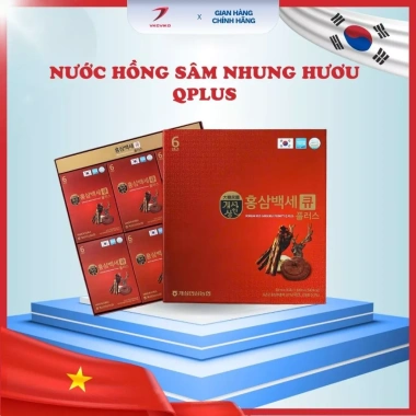 Nước Hồng Sâm Nhung Hươu Linh Chi Q Plus Nonghuyp Hàn Quốc 30 gói 50ml Giảm giá 299.000 VND