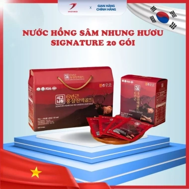 Nước Hồng Sâm Nhung Hươu Signature 6 Years 20 gói 70ml cải thiện sức khỏe giảm giá 239k