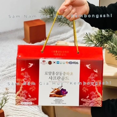 Nước Hồng Sâm Nhụy Hoa Nghệ Tây Korean Red Ginseng Saffron HANSUSAM Hàn Quốc - Hộp 30 gói 50ml, giảm giá 299k