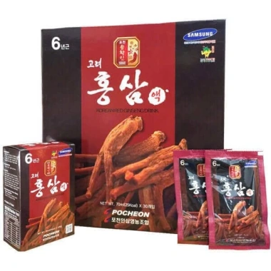 Nước Hồng Sâm Pocheon Hàn Quốc 30 gói 70ml - Giá ưu đãi 429.000đ, tăng đề kháng, tăng sức khỏe