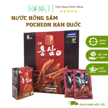 Nước hồng sâm Pocheon Hàn Quốc 30 gói 70ml - Roki Korean, giảm giá, tăng sức đề kháng