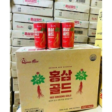 Nước Hồng Sâm Queen Bin 30 lon 175ml - Red Ginseng Hàn Quốc, giá 269k, sẵn hàng Nước Hồng Sâm Queen Bin 30 lon 175ml - Red Ginseng Hàn Quốc, giá 269k, sẵn hàng