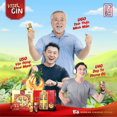 Nước Hồng Sâm Vital Gin Gold 6 chai 100ml - Giá 305.000đ, tặng 1 hộp yến 6 hũ