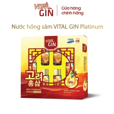 Nước hồng sâm Vital Gin Platinum nhập khẩu Hàn Quốc 6x100ml, tặng yến 6 hũ, giá 330.000 VND 2