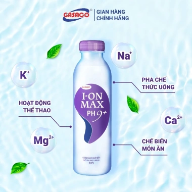 Nước Ion Kiềm ION MAX 500ml Thùng 24 chai pH 9+ - Tăng sức khỏe, giá chỉ 135k 3