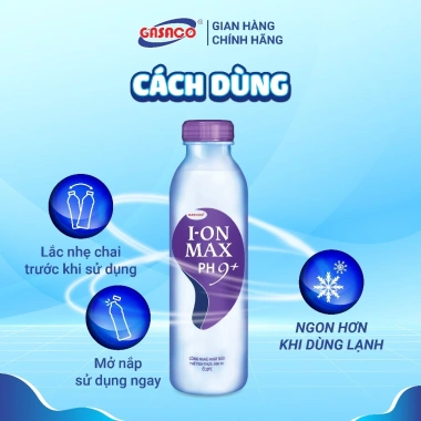 Nước Ion Kiềm ION MAX 500ml Thùng 24 chai pH 9+ - Tăng sức khỏe, giá chỉ 135k 6
