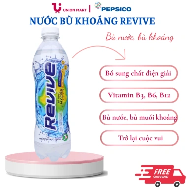 Nước khoáng Revive bù điện giải chanh muối - Vitamin B3 B6 B12, năng lượng, giá 35.100₫ Nước khoáng Revive bù điện giải chanh muối - Vitamin B3 B6 B12, năng lượng, giá 35.100₫