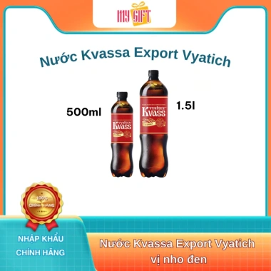 Nước Kvass nhập khẩu Nga – Lúa mạch lên men hỗ trợ tiêu hoá, hương vị phong phú, giá 43.700₫