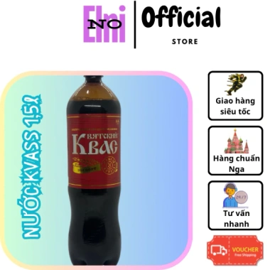 Nước Kvass Vyatich 1,5L - Giải khát lên men lúa mạch nhập khẩu Nga, 114.000₫