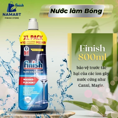 Nước làm bóng Finish 800ml cho máy rửa bát - Giảm 17% chỉ 175.000₫, đánh bóng sáng bóng 2