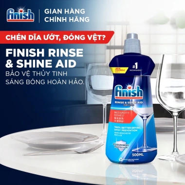 Nước làm bóng Finish 800ml cho máy rửa bát - Giảm 17% chỉ 175.000₫, đánh bóng sáng bóng 4