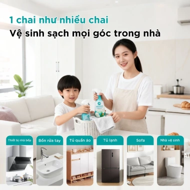 Nước lau chùi đa năng JASMEEN 500ml - Vệ sinh vết bẩn cứng đầu tường sàn, bếp ga, lưới hút mùi, xoong nồi, chảo - 110k