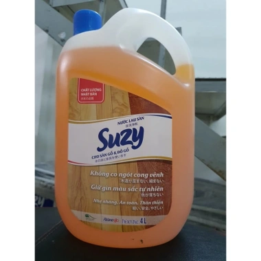 Nước lau Đồ Gỗ & Sàn Gỗ Suzy 4L - Giữ màu tự nhiên, không co ngót, không cong vênh, hữu cơ, chất Nhật Bản 2