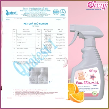 Nước lau khử mùi, khử khuẩn Orenji 350ml - Vệ sinh đồ chơi và đồ dùng bé, xịt rửa tay khô, giảm còn 80.000đ 3