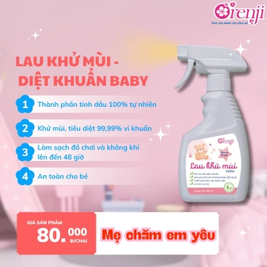 Nước lau khử mùi, khử khuẩn Orenji 350ml - Vệ sinh đồ chơi và đồ dùng bé, xịt rửa tay khô, giảm còn 80.000đ 7