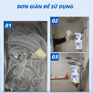 Nước Lau Kính Nhật Bản - Tẩy Cặn Canxi, Vệ Sinh Kính, Gương, Vách Tắm, Giá 75.000 (Giảm 15%) 9