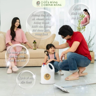 Nước Lau Sàn 500ml Nhà Sinh Học Cô Cà Chua Yêu Nước Thiên Nhiên Hương Sả Thơm Mát - Diệt Khuẩn, Giá chỉ 75.000đ 4