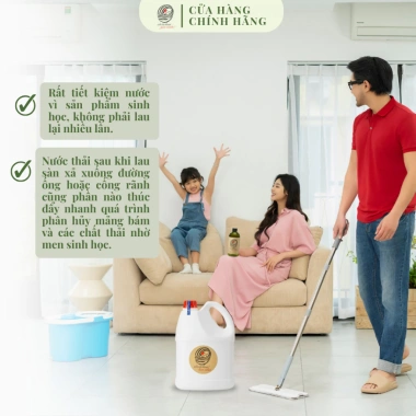Nước Lau Sàn 500ml Nhà Sinh Học Cô Cà Chua Yêu Nước Thiên Nhiên Hương Sả Thơm Mát - Diệt Khuẩn, Giá chỉ 75.000đ 6