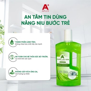 Nước Lau Sàn A+Aplus 1L Hương Quế Hoa Ly - Sạch Khuẩn, Ngừa Côn Trùng, Hiệu Quả
