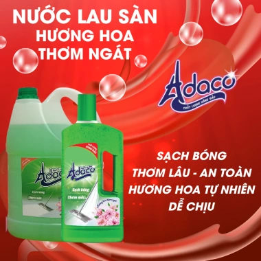 Nước lau sàn ADACO 800ml hương hoa thơm ngát: Siêu sạch, siêu bóng, an toàn, tiêu diệt vi khuẩn, giá chỉ 40.000 VND 2