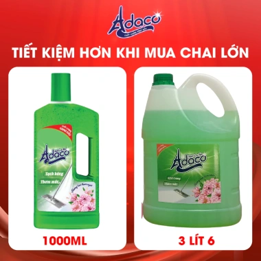 Nước lau sàn ADACO 800ml hương hoa thơm ngát: Siêu sạch, siêu bóng, an toàn, tiêu diệt vi khuẩn, giá chỉ 40.000 VND 5