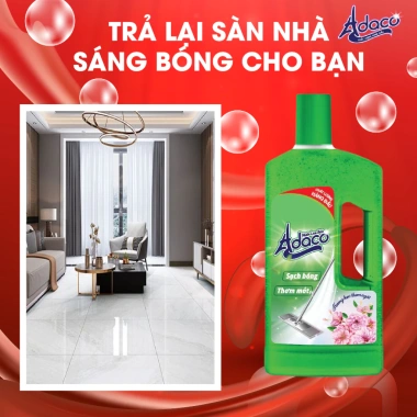 Nước lau sàn ADACO 800ml hương hoa thơm ngát: Siêu sạch, siêu bóng, an toàn, tiêu diệt vi khuẩn, giá chỉ 40.000 VND 7
