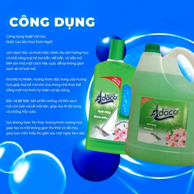 Nước Lau Sàn ADACO hương thơm tự nhiên, siêu sạch, bảo vệ gia đình khỏi bệnh - 36.000đ 6 Nước Lau Sàn ADACO hương thơm tự nhiên, siêu sạch, bảo vệ gia đình khỏi bệnh - 36.000đ 6
