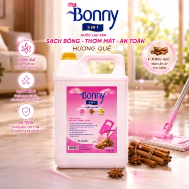 Nước lau sàn BONNY 5L hương sả chanh, quế, hoa ly - sạch bóng, giảm giá 115.000₫