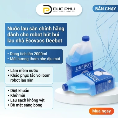 Nước lau sàn cho Robot hút bụi DEEBOT ILIFE XIAOMI IROBOT - Giảm 18% - Sạch sâu, không để lại vết