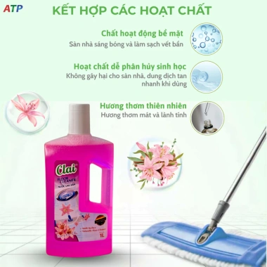 Nước Lau Sàn Clai 1L Hương Lily - Giá chỉ 25.000đ, Sạch Sâu, Thơm Lì Xì
