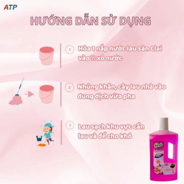 Nước Lau Sàn Clai 1L Hương Lily - Giá chỉ 25.000đ, Sạch Sâu, Thơm Lì Xì