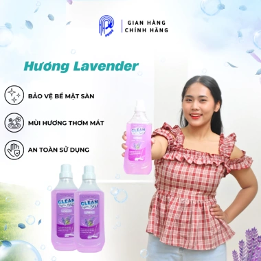 Nước Lau Sàn Clean Fast Hương Lavender 1,0 Kg - Tẩy sạch nhanh, Thơm nhẹ