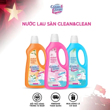 Nước Lau Sàn Clean&Clean Hàn Quốc 1L - Mùi Hương Đa Dạng, Thơm Lâu, Sạch Sáng, Bóng - Giá chỉ 35.000đ 2