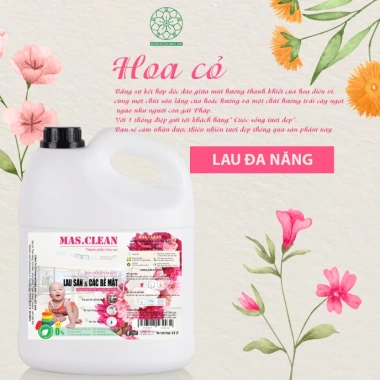 Nước Lau Sàn Đa Năng Hữu Cơ Mas.Clean 3,8L Hương Thơm Tự Nhiên, Lau Kính, Vệ Sinh Bếp, Giá 55.000 VND 4